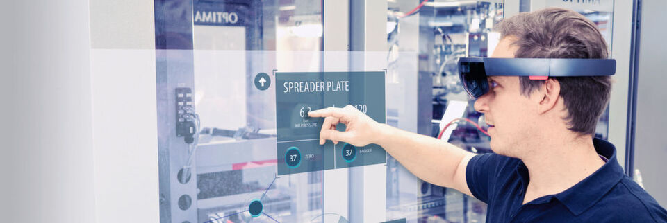 Vrtuelle Realität statt Bedienfeld - was heute noch wie Science-Fiction wirkt, soll morgen Einzug in der Produktion halten: Optima bringt zur Interpack mit Lösungen wie der
Inova VFVM 18000 (kleines Bild) nicht nur den Baukasten für die Pharmabranche, sondern auch flexible
Bedienkonzepte. Vrtuelle Realität statt Bedienfeld - was heute noch wie Science-Fiction wirkt, soll morgen Einzug in der Produktion halten: Optima bringt zur Interpack mit Lösungen wie der
Inova VFVM 18000 (kleines Bild) nicht nur den Baukasten für die Pharmabranche, sondern auch flexible
Bedienkonzepte.