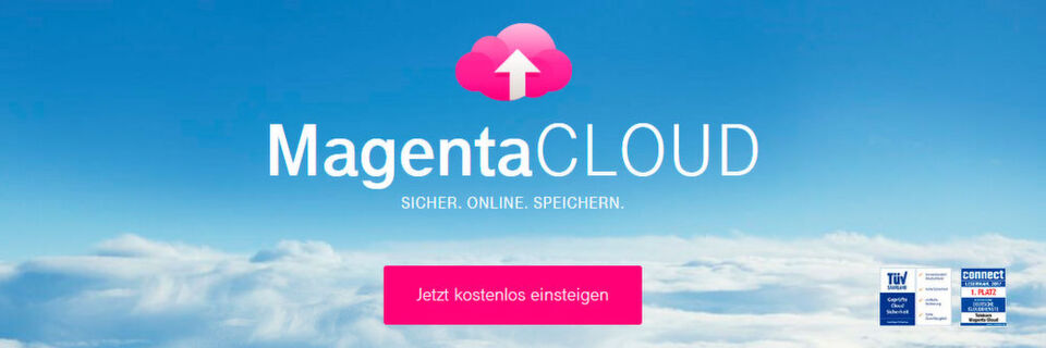 Mit MagentaCloud bietet die Telekom 10 GB Cloud-Datenspeicher kostenlos, Telekom-Kunden erhalten gar 25 GB. Mit MagentaCloud bietet die Telekom 10 GB Cloud-Datenspeicher kostenlos, Telekom-Kunden erhalten gar 25 GB.
