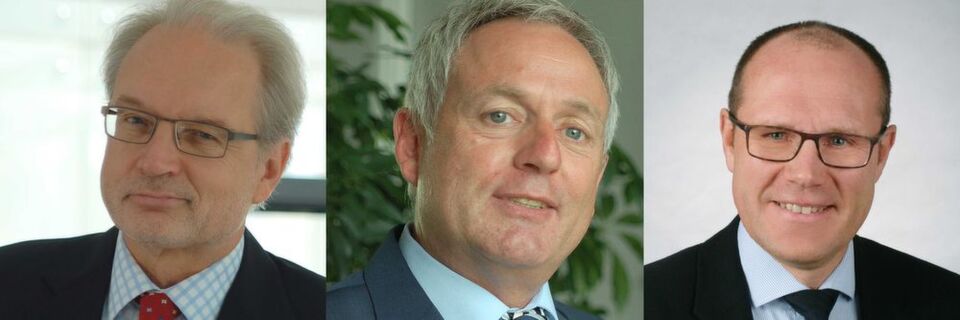 Dr. Konstantin Koenigs, Thomas Hertrich und Klaus Giljohann (v.l.) sind neue Geschäftsführer bei NCR. Dr. Konstantin Koenigs, Thomas Hertrich und Klaus Giljohann (v.l.) sind neue Geschäftsführer bei NCR.