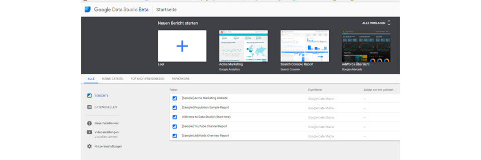 Google Data Studio erweitert die Möglichkeiten von Google Analytics. Google Data Studio erweitert die Möglichkeiten von Google Analytics.