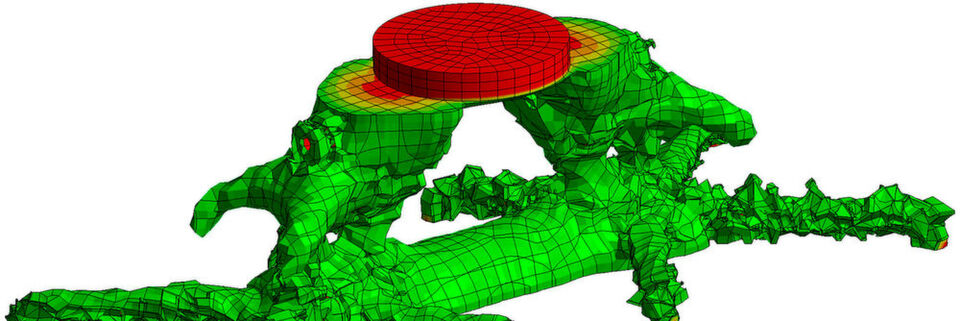 Ergebnis der Topologieoptimierung. Ergebnis der Topologieoptimierung.