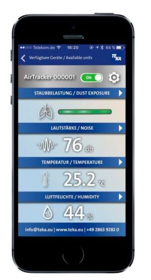 Über die Airtracker-App werden Feinstaubgefahren sowie weitere Raumluftparameter vernetzt transparent gemacht. Über die Airtracker-App werden Feinstaubgefahren sowie weitere Raumluftparameter vernetzt transparent gemacht.