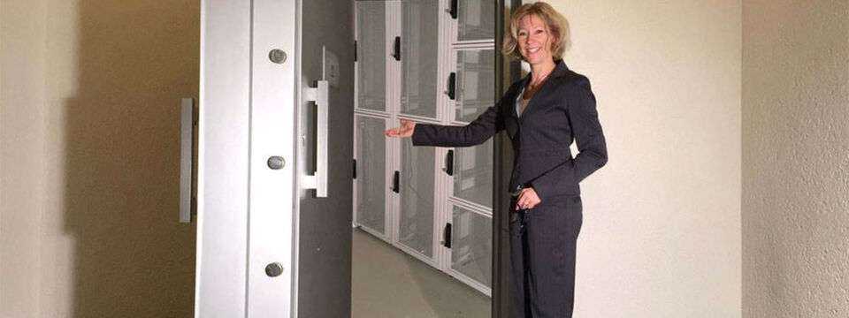 Der Server-Raum ist unterirdisch, durch dicke Betonwände und einer Panzertüre vor jeglichem nicht-autorisiertem Zugang geschützt. Zutritt ist etwa in Begleitung einer Administratorin möglich. Der Server-Raum ist unterirdisch, durch dicke Betonwände und einer Panzertüre vor jeglichem nicht-autorisiertem Zugang geschützt. Zutritt ist etwa in Begleitung einer Administratorin möglich.