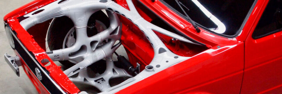 Der Vorbau des Youngtimers zeigt die Möglichkeiten der Additiven Fertigung. Der Vorbau des Youngtimers zeigt die Möglichkeiten der Additiven Fertigung.