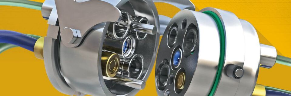 Die universelle Mehrfachkupplung Multiline E von Eisele kombiniert alle Medienleitungen für die Roboterversorgung. Die universelle Mehrfachkupplung Multiline E von Eisele kombiniert alle Medienleitungen für die Roboterversorgung.
