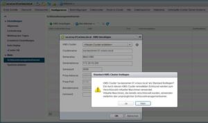 Die Verbindung zum KMS-System muss lediglich 1 mal im vCenter konfiguriert werden. Die Verbindung zum KMS-System muss lediglich 1 mal im vCenter konfiguriert werden.