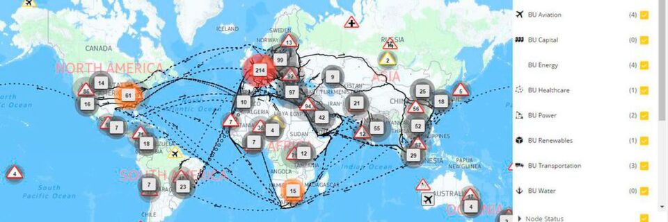 Das neue Resilience360 Analytics Modul ergänzt die Resilience360-Plattform von DHL um die Betrachtung spezifischer Industrien und Auswirkungen auf nachgelagerte Branchen, die im Falle einer Störung unter Engpässen leiden könnten. Das neue Resilience360 Analytics Modul ergänzt die Resilience360-Plattform von DHL um die Betrachtung spezifischer Industrien und Auswirkungen auf nachgelagerte Branchen, die im Falle einer Störung unter Engpässen leiden könnten.