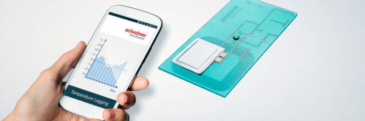 RFID-Sensorplattform von Schreiner Printronics kann unter anderem Temperaturen aufzeichnen und später ausspielen. RFID-Sensorplattform von Schreiner Printronics kann unter anderem Temperaturen aufzeichnen und später ausspielen.