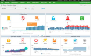 Mit Splunk Enterprise 7.0 lassen sich Maschinendaten in Echtzeit automatisieren, sammeln, indizieren und visualisieren. Mit Splunk Enterprise 7.0 lassen sich Maschinendaten in Echtzeit automatisieren, sammeln, indizieren und visualisieren.