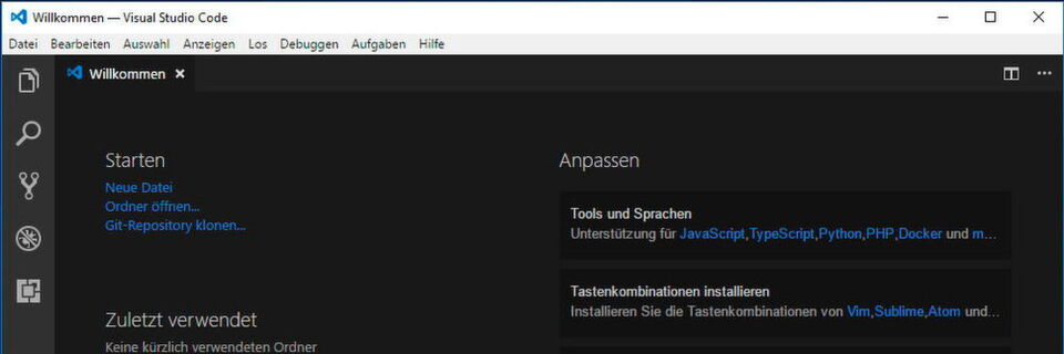 Der Quelltext-Editor Visual Studio Code steht für verschiedene Plattformen zur Verfügung. Der Quelltext-Editor Visual Studio Code steht für verschiedene Plattformen zur Verfügung.