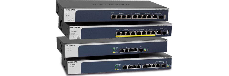 Die 5-Speed-Switches von Netgear sollen dazu beitragen, Gigabit-Engpässe zu vermeiden. Die 5-Speed-Switches von Netgear sollen dazu beitragen, Gigabit-Engpässe zu vermeiden.