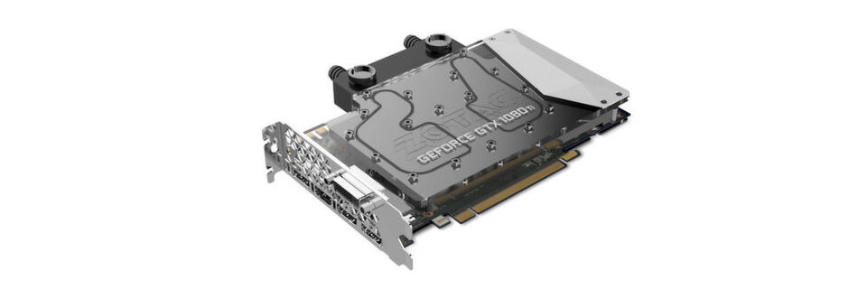 Die Geforce GTX 1080 Ti ArcticStorm Mini von Zotac ist die derzeit kleineste wassergekühlte Grafikkarte mit der schnellen Nvidia-GPU. Sie ist nur etwas länger als 21 Zentimeter. Die Geforce GTX 1080 Ti ArcticStorm Mini von Zotac ist die derzeit kleineste wassergekühlte Grafikkarte mit der schnellen Nvidia-GPU. Sie ist nur etwas länger als 21 Zentimeter.