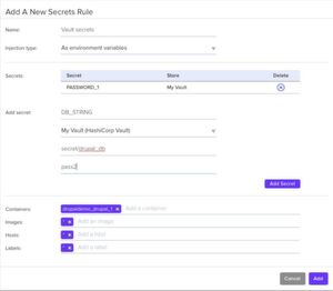 Der neue Secrets Manager erlaubt das Erstellen von Secrets Rules. Der neue Secrets Manager erlaubt das Erstellen von Secrets Rules.