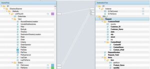 Der Data Mapper von Magic xpi wird für das Mapping der Daten vom Quell- zum Zielsystem benutzt. Nach einer Angabe von Datenquelle und Datenziel erfolgt der Prozess der Datentransformation automatisiert. Der Data Mapper von Magic xpi wird für das Mapping der Daten vom Quell- zum Zielsystem benutzt. Nach einer Angabe von Datenquelle und Datenziel erfolgt der Prozess der Datentransformation automatisiert.