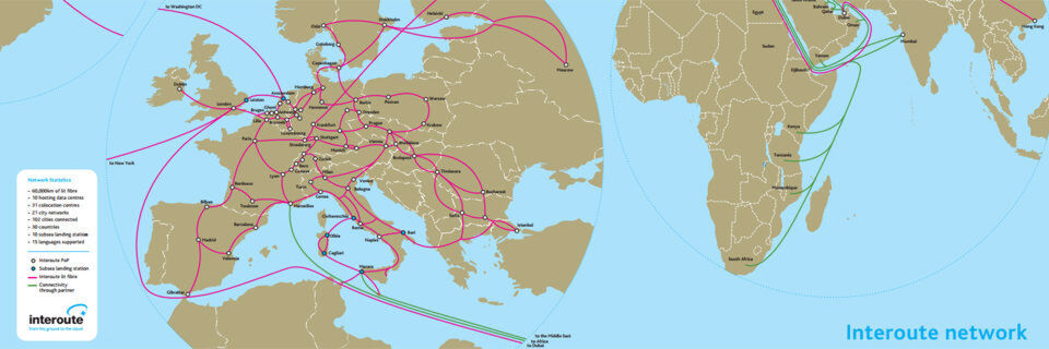 Interoute wirbt mit einem globalen, privaten Netzwerk und leistungsorientiertem Routing. Interoute wirbt mit einem globalen, privaten Netzwerk und leistungsorientiertem Routing.