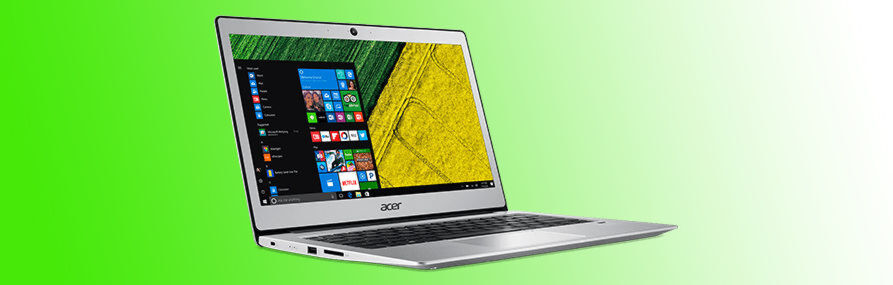 Das Acer Swift 1 ist mit Windows 10 S ausgestattet. Das Acer Swift 1 ist mit Windows 10 S ausgestattet.