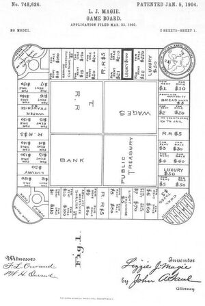 Elizabeth Magie Phillips erfand bereits 1904 das „Landlord's Game“, das fast identisch mit Monopoly ist. Elizabeth Magie Phillips erfand bereits 1904 das „Landlord's Game“, das fast identisch mit Monopoly ist.