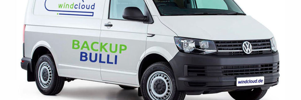 Mit dem „Backup Bulli“ ziehen große Datenmengen in die Cloud um. Mit dem „Backup Bulli“ ziehen große Datenmengen in die Cloud um.
