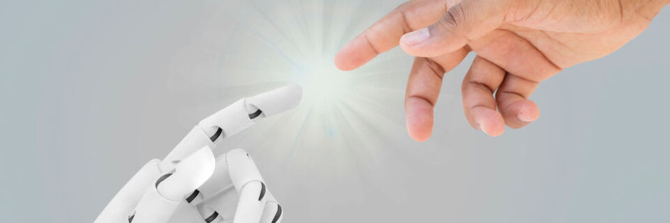 Neue Geschäftsformen und Technologien sollen durch die Zusammenarbeit von Mensch und Maschine möglich werden. Neue Geschäftsformen und Technologien sollen durch die Zusammenarbeit von Mensch und Maschine möglich werden.