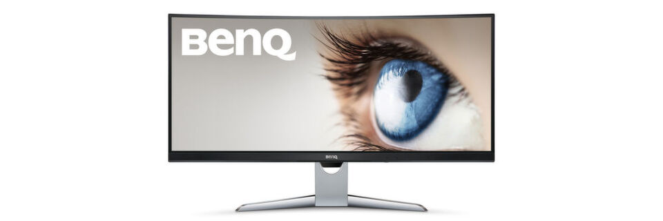 Das gekrümmte VA-Panel des des Benq EX3501R stellt die WQHD-Auflösung dar. Das gekrümmte VA-Panel des des Benq EX3501R stellt die WQHD-Auflösung dar.