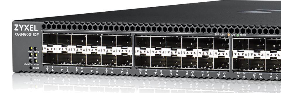 Der Switch XGS4600-52F ist laut Zyxel für den Einsatz in Hotels, auf dem Campus oder in KMU vorgesehen. Der Switch XGS4600-52F ist laut Zyxel für den Einsatz in Hotels, auf dem Campus oder in KMU vorgesehen.
