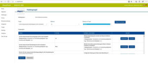Der Anbieter wirbt mit bewährten Fragenkatalogen, die den Verantwortlichen per Workflow zur Verfügung gestellt werden. Der Anbieter wirbt mit bewährten Fragenkatalogen, die den Verantwortlichen per Workflow zur Verfügung gestellt werden.