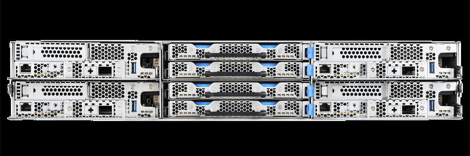 Das System "F06D" ist eine Multi-Node-Infrastruktur von Quanta Cloud technology (QCT), die , die der Open-Compute-Spezifikation v.3.0 genügt. Es ist ein 32-Bay-Storage-System mit DDR4 auf zwei Höheneinheiten. Der Rechner ist zudem Open-Rack-v1 und -v2-kompatibel. Das System "F06D" ist eine Multi-Node-Infrastruktur von Quanta Cloud technology (QCT), die , die der Open-Compute-Spezifikation v.3.0 genügt. Es ist ein 32-Bay-Storage-System mit DDR4 auf zwei Höheneinheiten. Der Rechner ist zudem Open-Rack-v1 und -v2-kompatibel.