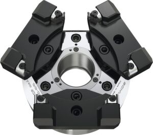 Hydraulic compensation jaws combine a high-precision, low-deformation workpiece clamping with vibration-damping characteristics. Even at high speeds, the clamping force is completely retained. Hydraulic compensation jaws combine a high-precision, low-deformation workpiece clamping with vibration-damping characteristics. Even at high speeds, the clamping force is completely retained.