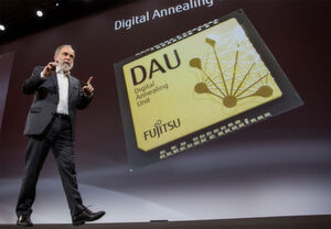 Josep Reger, CTO von Fujitsu EMEA, bei der Präsentation des „Fujitsu Digital Annealer“ . Josep Reger, CTO von Fujitsu EMEA, bei der Präsentation des „Fujitsu Digital Annealer“ .
