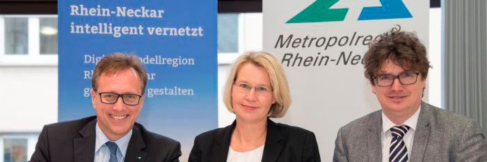 Ralph Schlusche, Verbandsdirektor Verband Region Rhein-Neckar, Dr. Christine Brockmann, Geschäftsführerin der Metropolregion Rhein Neckar GmbH, und Jakob Richter, Leiter der Geschäftsstelle der Metropolregion Hamburg (v.l.) Ralph Schlusche, Verbandsdirektor Verband Region Rhein-Neckar, Dr. Christine Brockmann, Geschäftsführerin der Metropolregion Rhein Neckar GmbH, und Jakob Richter, Leiter der Geschäftsstelle der Metropolregion Hamburg (v.l.)