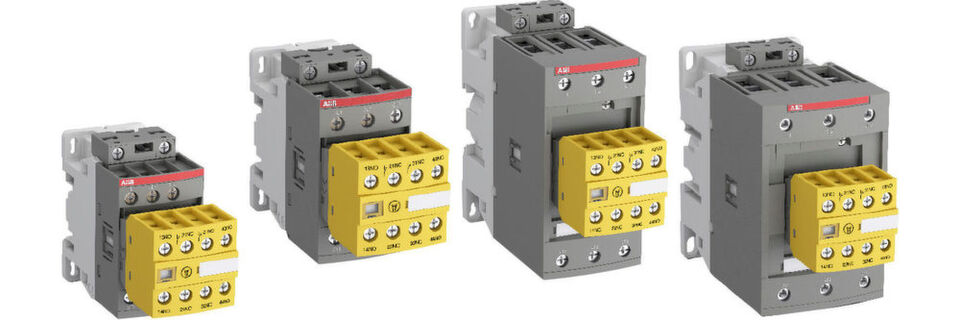 Die neue Baureihe der AFS-Schütze für Sicherheitsanwendungen mit fest angebautem Hilfskontaktblock in Safety-Farbe. Die neue Baureihe der AFS-Schütze für Sicherheitsanwendungen mit fest angebautem Hilfskontaktblock in Safety-Farbe.
