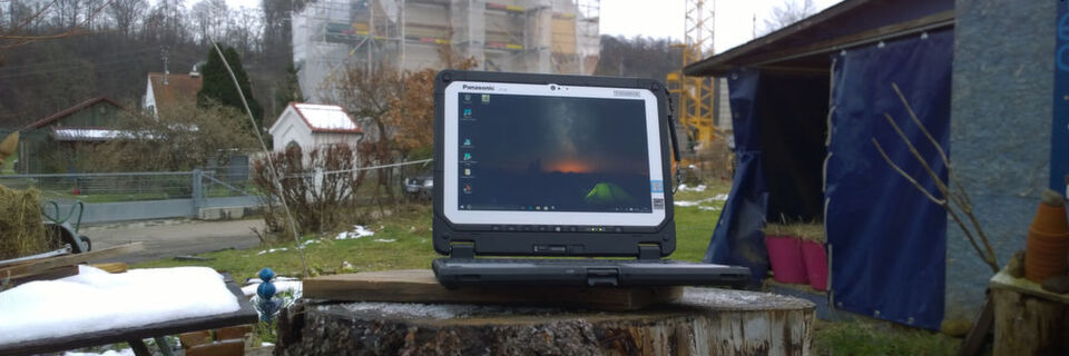 Full-Ruggedized für den Outdoor-Einsatz: Das 10,1-Zoll 2-in-1-Notebook Toughbook CF-20 von Panasonic im Praxistest. Full-Ruggedized für den Outdoor-Einsatz: Das 10,1-Zoll 2-in-1-Notebook Toughbook CF-20 von Panasonic im Praxistest.