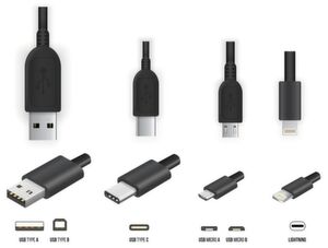 USB-Kabel und -Buchsen im Überblick: Der USB-Typ-C-Anschluss ähnelt in der Größe den Mikro-B-Buchsen der Version 2.0. USB-Kabel und -Buchsen im Überblick: Der USB-Typ-C-Anschluss ähnelt in der Größe den Mikro-B-Buchsen der Version 2.0.