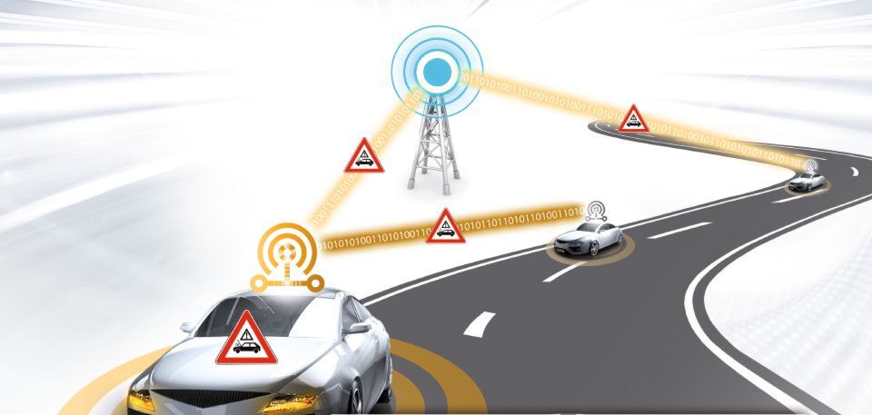 Bei den ersten gemeinsamen C V2X-Feldversuchen von Continental und Huawei in Shanghai wurde bei der direkten Kommunikation zwischen Fahrzeugen eine durchschnittliche Latenzzeit von 11 ms erzielt . Bei den ersten gemeinsamen C V2X-Feldversuchen von Continental und Huawei in Shanghai wurde bei der direkten Kommunikation zwischen Fahrzeugen eine durchschnittliche Latenzzeit von 11 ms erzielt .