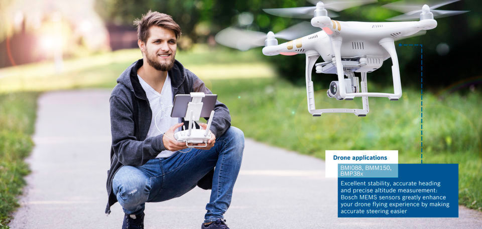 Bei Drohnen kommt es darauf an, dass die verbauten Sensoren starke Vibrationen aushalten müssen. Der BMI088 ist ein MEMS-Sensor, der neben Drohnen auch in Robotern eingesetzt wird. Bei Drohnen kommt es darauf an, dass die verbauten Sensoren starke Vibrationen aushalten müssen. Der BMI088 ist ein MEMS-Sensor, der neben Drohnen auch in Robotern eingesetzt wird.