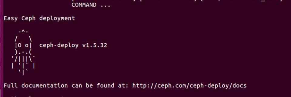 Ceph wird mit dem Tool "ceph-deploy" bereitgestellt. Ceph wird mit dem Tool "ceph-deploy" bereitgestellt.