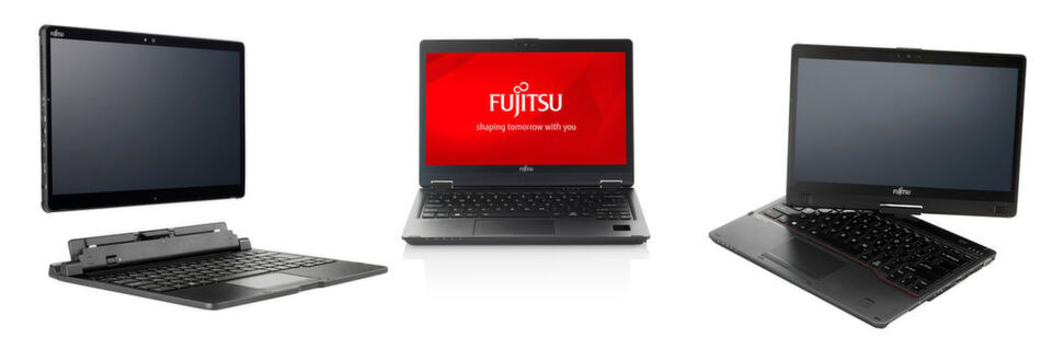 Mit dem Stylistic Q738 und den Lifebook-Modellen T938 sowie P728 bringt Fujitsu drei 2-in-1-Rechner mit Intel-Core-Prozessoren der 8. Generation. Mit dem Stylistic Q738 und den Lifebook-Modellen T938 sowie P728 bringt Fujitsu drei 2-in-1-Rechner mit Intel-Core-Prozessoren der 8. Generation.
