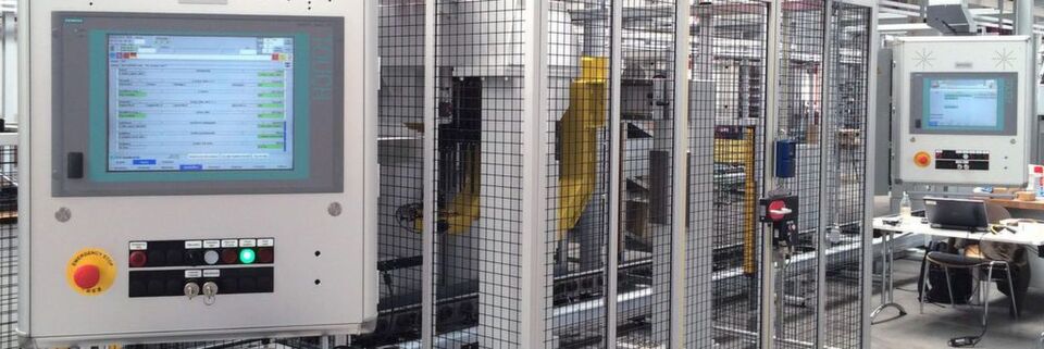 Die Fertigungslinie für den PKW-Hersteller bestand aus vollautomatischen und manuellen Montage-Stationen. Die Fertigungslinie für den PKW-Hersteller bestand aus vollautomatischen und manuellen Montage-Stationen.