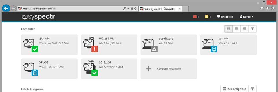 O&O Syspectr ist eine nun kostenlose IT-Managementlösung von O&O Software. O&O Syspectr ist eine nun kostenlose IT-Managementlösung von O&O Software.