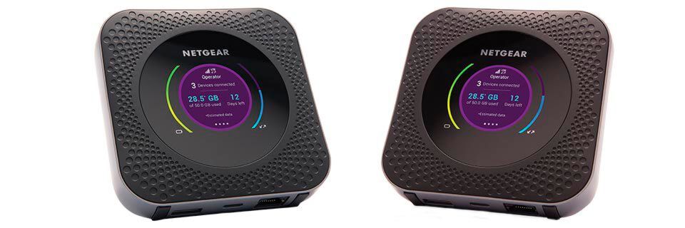 Das 2,4-Zoll-LCD des Netgear Nighthawk M1 zeigt die wichtigsten Informationen an. Das 2,4-Zoll-LCD des Netgear Nighthawk M1 zeigt die wichtigsten Informationen an.