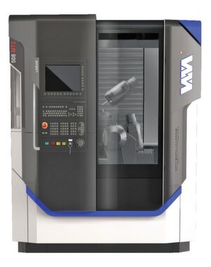 Le 508MT2 est un centre d'usinage multi-process dédié à l'usinage de pièces complexes à partir de barres jusqu'à Ø 36 mm. Il est doté d'une motobroche pivotante montée sur axe B ainsi que d'une broche-diviseur axe A de haute précision permettant des opérations de tournage jusqu'à 8'000 min-1. Le 508MT2 est un centre d'usinage multi-process dédié à l'usinage de pièces complexes à partir de barres jusqu'à Ø 36 mm. Il est doté d'une motobroche pivotante montée sur axe B ainsi que d'une broche-diviseur axe A de haute précision permettant des opérations de tournage jusqu'à 8'000 min-1.