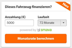 Mit nur zwei Angaben sollen Kunden künftig ihre Monatsrate für die Finanzierung berechnen können. Mit nur zwei Angaben sollen Kunden künftig ihre Monatsrate für die Finanzierung berechnen können.