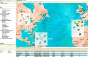 Datenvisualisierung mit Tom Sawyer Software. Organisationsstruktur einer Firma mit Sitz in Virginia, USA. Datenvisualisierung mit Tom Sawyer Software. Organisationsstruktur einer Firma mit Sitz in Virginia, USA.