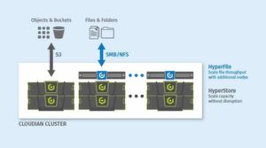 Cloudian Hyperfile ergänzt die von dem Hersteller angebotene Object-Storage Plattform Hyperstore um NAS-Funktionen. Cloudian Hyperfile ergänzt die von dem Hersteller angebotene Object-Storage Plattform Hyperstore um NAS-Funktionen.
