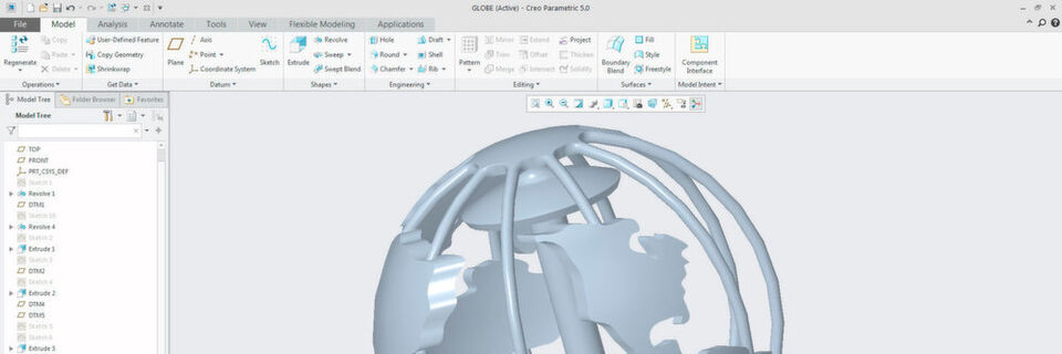 Aus Creo 5.0 heraus lassen sich Additive Manufacturing-Anlagen direkt ansteuern. Aus Creo 5.0 heraus lassen sich Additive Manufacturing-Anlagen direkt ansteuern.