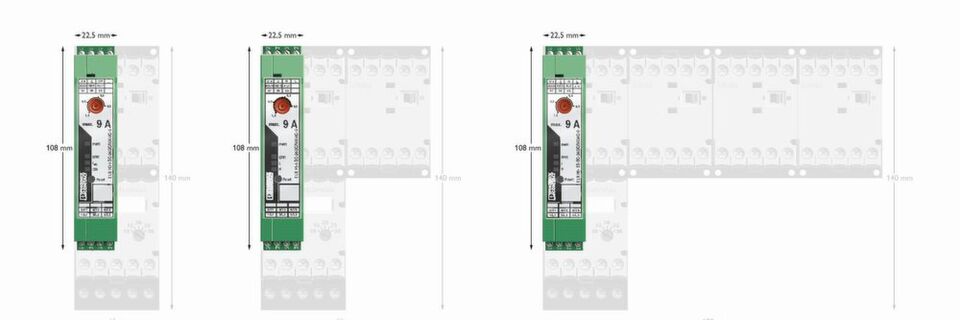 Die Hybrid-Motorstarter sparen Platz im Schaltschrank ein. Die Hybrid-Motorstarter sparen Platz im Schaltschrank ein.