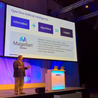 Mike Barrenechea, CEO und CTO von Opentext, erklärt die Bedeutung und Konzeption des übergreifenden KI-Tools Magellan. Mike Barrenechea, CEO und CTO von Opentext, erklärt die Bedeutung und Konzeption des übergreifenden KI-Tools Magellan.