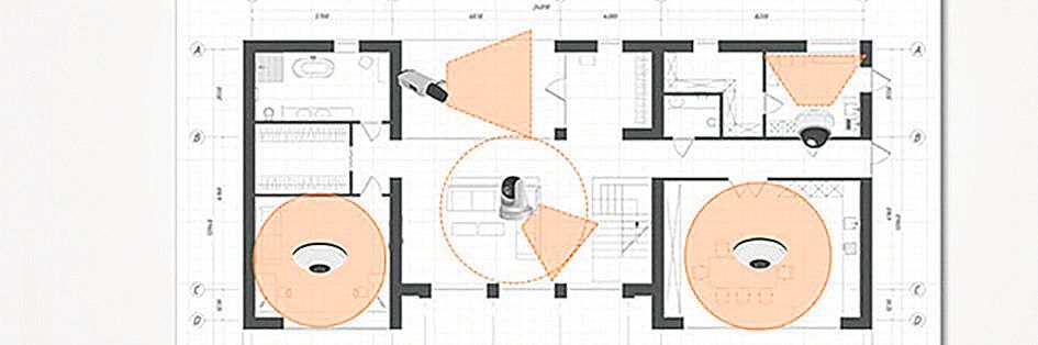 Mit dem „Surveillance Floor Planner“ können D-Link-Partner die Position von Überwachungskameras planen. Mit dem „Surveillance Floor Planner“ können D-Link-Partner die Position von Überwachungskameras planen.