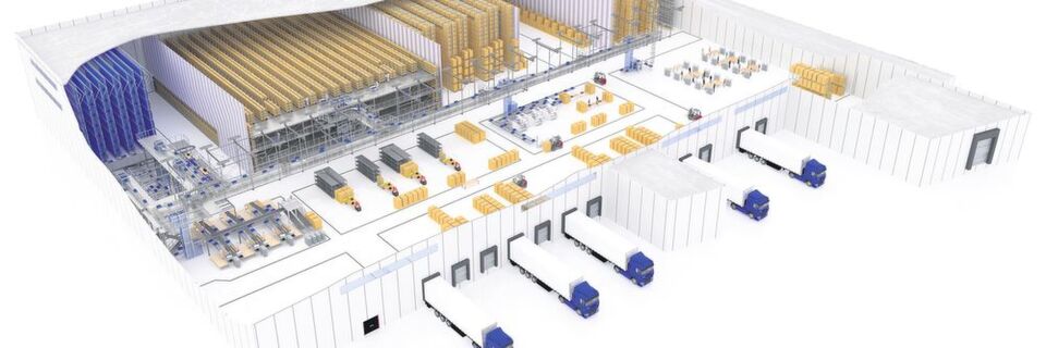 Überblick über das neue Logistikzentrum „SPACE“ bei Trumpf in Ditzingen. Überblick über das neue Logistikzentrum „SPACE“ bei Trumpf in Ditzingen.