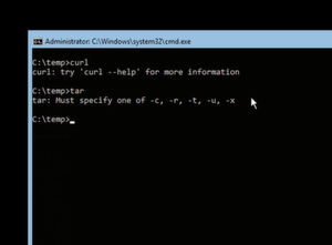 „Windows Server 2019“ verfügt über mehr Linux-Unterstützung, zum Beispiel die beiden Befehle „curl“ und „tar“. „Windows Server 2019“ verfügt über mehr Linux-Unterstützung, zum Beispiel die beiden Befehle „curl“ und „tar“.